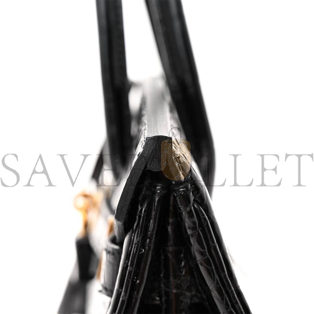 H**mes noir black ghw niloticus crocodile birkin 30 handbag (30*22*16cm)